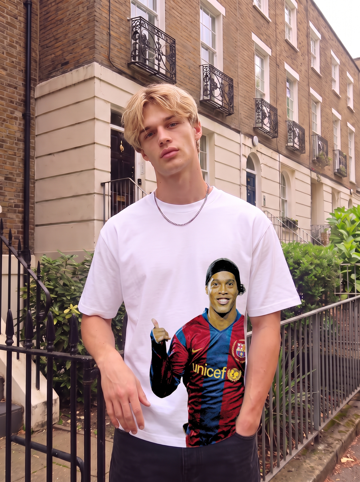 RONALDINHO T-SHIRT (WITH BACKPRINT)